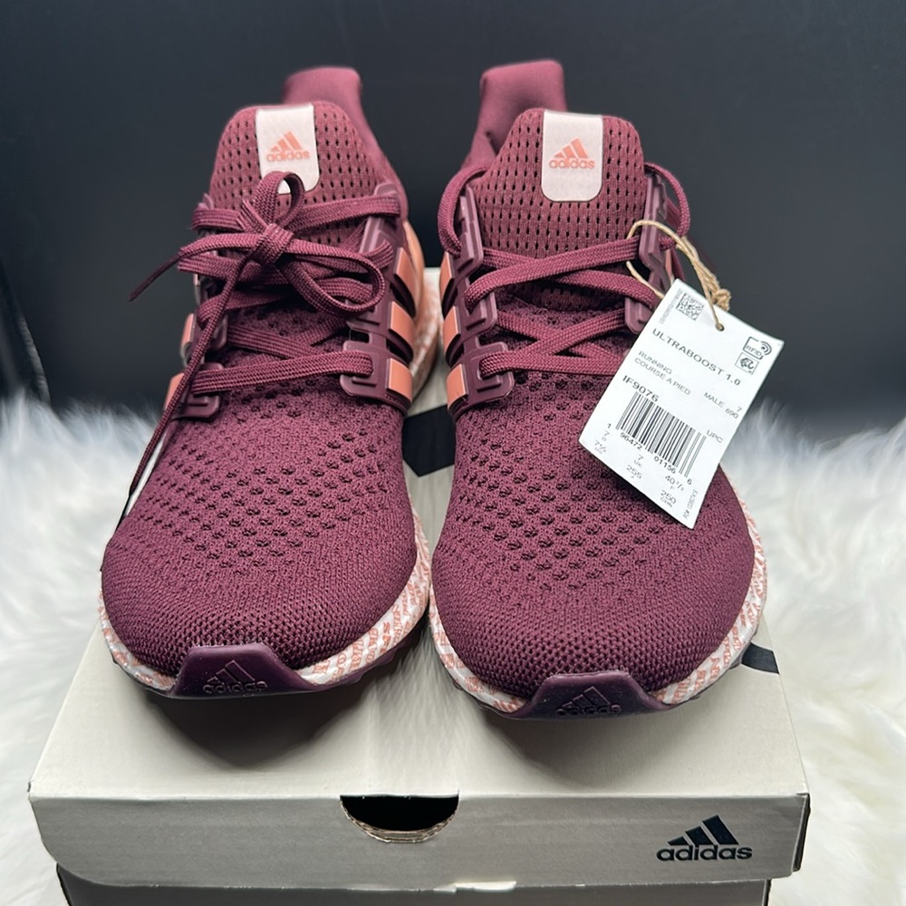 Adidas ultraboost 1.0 maroon  valentines running shoes